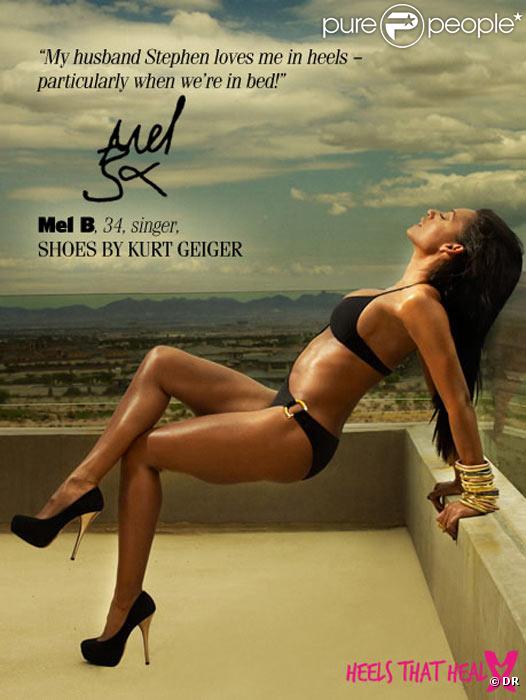 Mel B pour la campagne Heels that Heal 