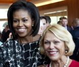 Michelle Obama avec les membres de la délégation olympique américaine 
