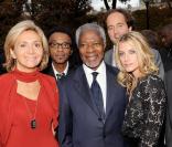 David Jones, Valérie Pécresse, Kofi Annan, Mélanie Laurent et Manu Katché à la présentation du tube 