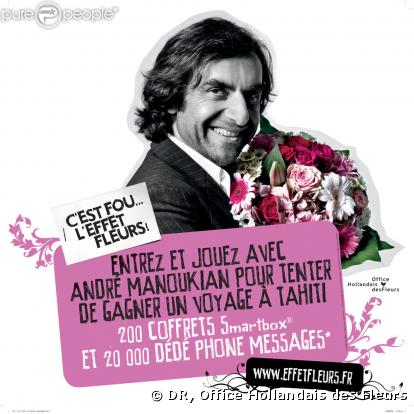 André Manoukian, égérie... pour les fleurs !