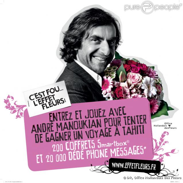 André Manoukian, égérie... pour les fleurs !
