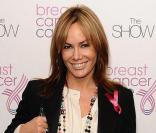 Tara Palmer lors d'un défilé pour la lutte contre le cancer du sein à Londres le 7 octobre 2009