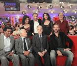 Frédéric Mitterrand et les autres invités à l'enregistrement de Vivement Dimanche, le 7 octobre 2009 (diffusion le 11 octobre 2009)