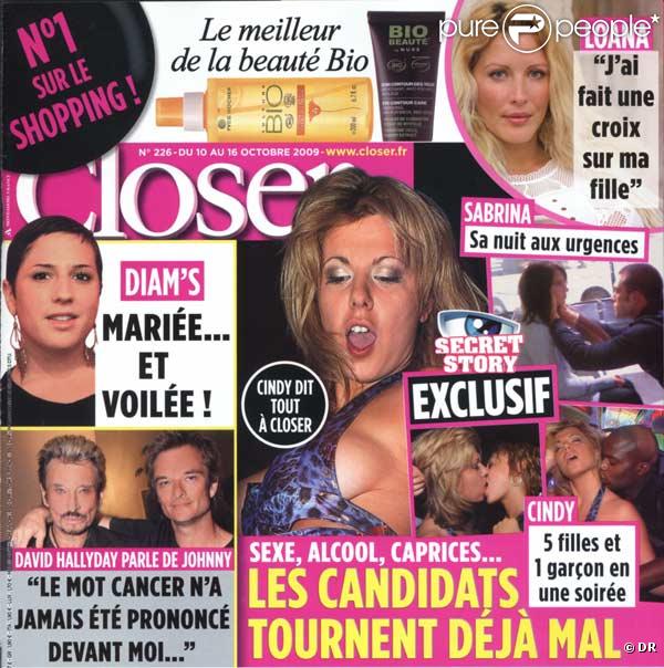 Cindy en couverture de Closer