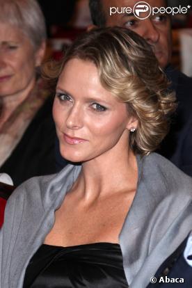 Charlene Wittstock lors de la cérémonie de remise des prix de la Fondation d'Albert II de Monaco à Monaco au Forum Grimaldi de Monte-Carlo le 10 octobre 2009