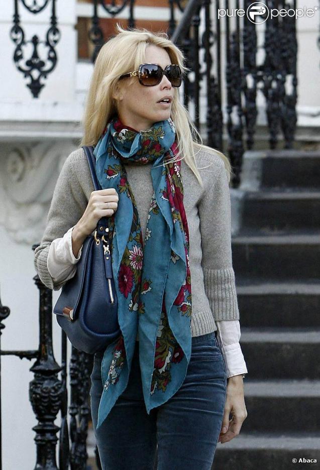 Claudia Schiffer à Londres, le 12 octobre 2009