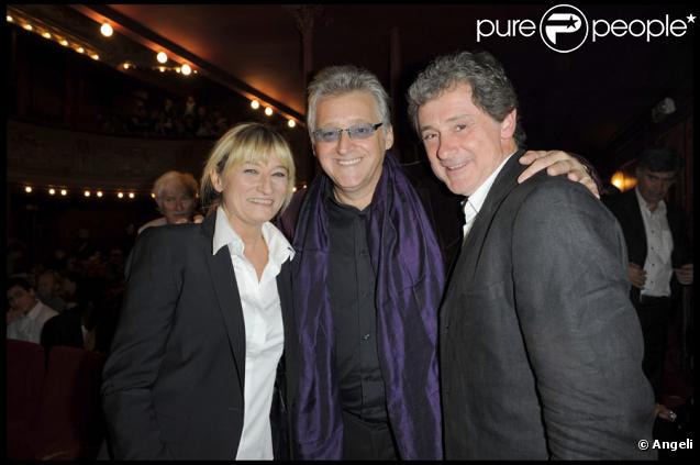 Christine Bravo et Gilbert Rozon lors du spectacle au théâtre Déjazet de Gregory Charles à Paris le 12 octobre 2009