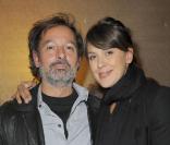 Christophe Alévêque et Serena Reinaldi lors du spectacle au théâtre Déjazet de Gregory Charles à Paris le 12 octobre 2009