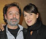 Christophe Alévêque et Serena Reinaldi lors du spectacle au théâtre Déjazet de Gregory Charles à Paris le 12 octobre 2009