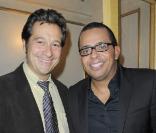 Laurent Gerra et Gregory Charles lors du spectacle au théâtre Déjazet de Gregory Charles à Paris le 12 octobre 2009