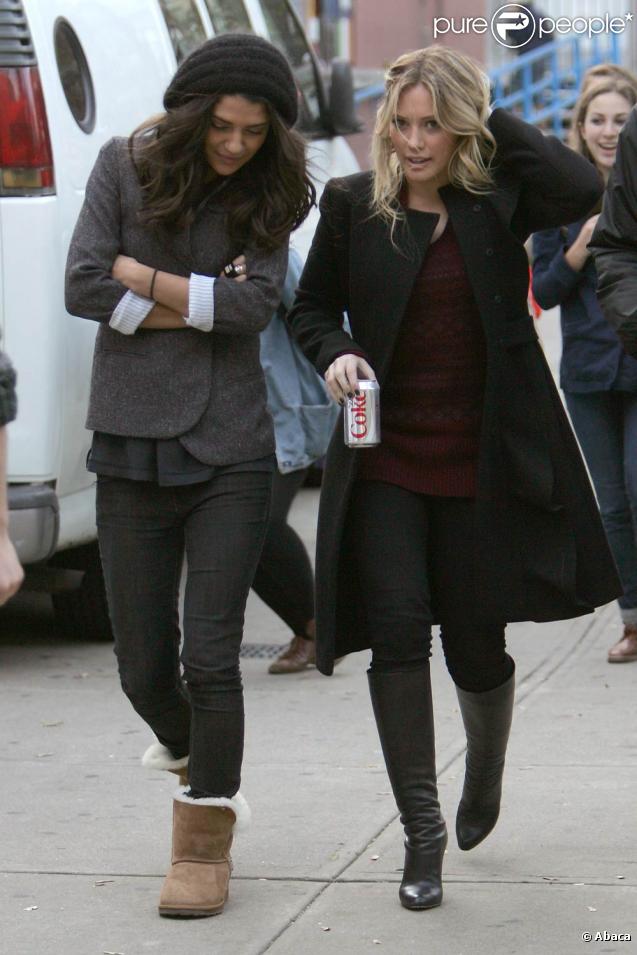 Jessica Szohr et Hilary Duff sur le tournage de la saison trois de Gossip Girl !