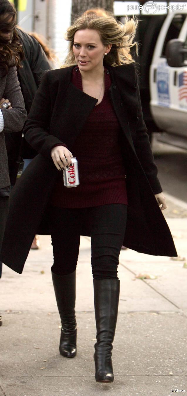 Hilary Duff sur le tournage de la saison trois de Gossip Girl !