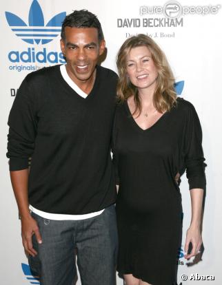 Ellen Pompeo et son mari Chris Ivery lors du lancement de la collection Adidas par David Beckham le 30 septembre 2009 à Los Angeles 
