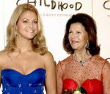 Madeleine et Silvia de Suède lors de la soirée de gala pour l'association Worldchildhood à New York le 21 octobre 2009