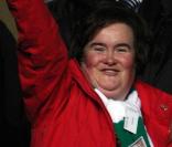 Susan Boyle supporte son équipe des Celtic à Glasgow le 22 octobre 2009 !