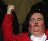 Susan Boyle supporte son équipe des Celtic à Glasgow le 22 octobre 2009 !