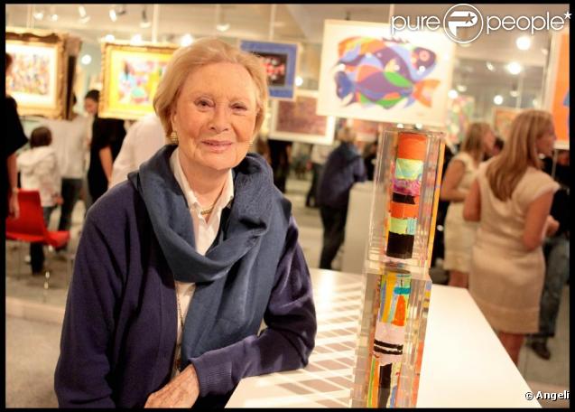 Michèle Morgan à son exposition Inclusions et Portraits. 13/10/09