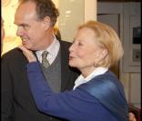 Frédéric Mitterrand et Michèle Morgan à l'exposition Inclusions et Portraits. 13/10/09