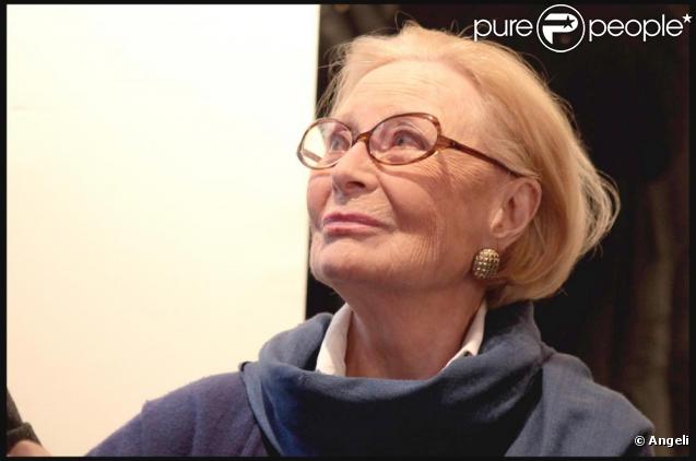 Michèle Morgan à l'exposition Inclusions et Portraits. 13/10/09