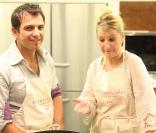 Eric Guérin et Elisabeth Buffet à la soirée culinaire organisée en l'honneur de la pomme de terre Princesse Amandine. 15/10/09