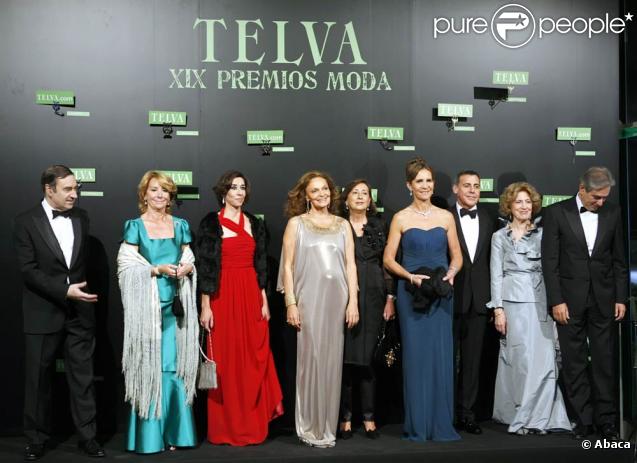 Elena d'Espagne lors de la remise des prix Telva, le 26 octobre 2009 à Madrid