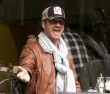 Gerard Butler déjeunant avec une amie à New York le 14 octobre 2009