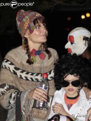 Helena Christensen et son fils (2008)