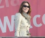 Carla Bruni arrive à Venise pour le concert donné en hommage à Alberto Bruni-Tedeschi. 03/11/09