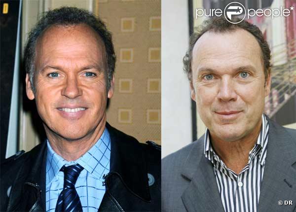 Michael Keaton et Julien Lepers look people france people international 