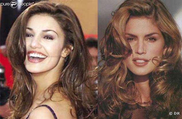 Nadia Farès et Cindy Crawford