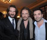 Remise du Prix de Flore 2009 à Simon Liberati : Frédéric Beigbeder, Simon Liberati et Yann Moix 