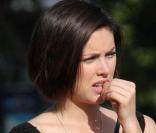 Jessica Stroup sur le tournage de 90210, à Los Angeles le 9 novembre 2009