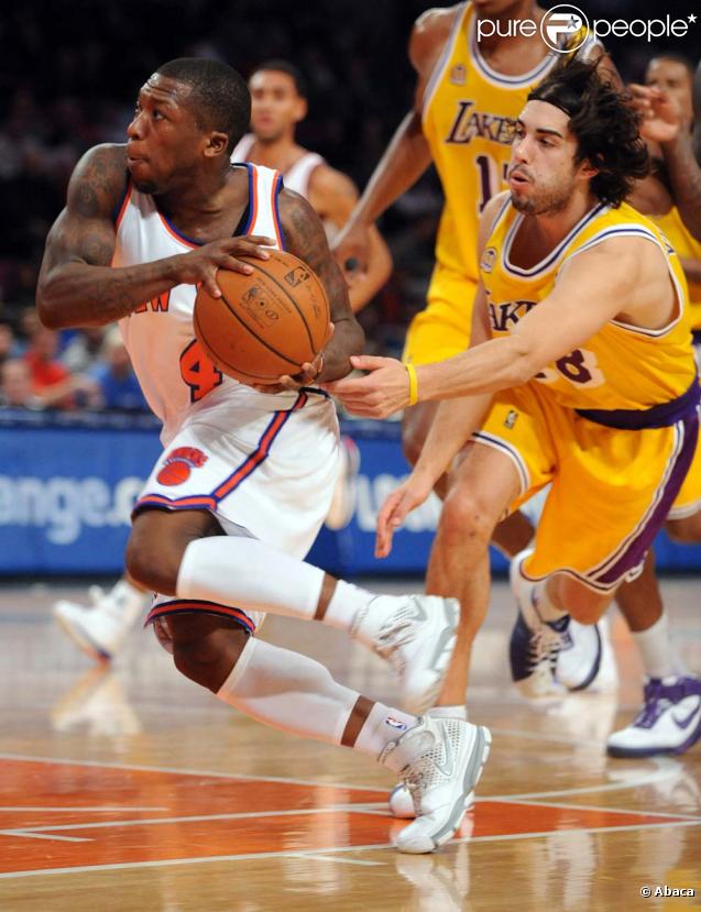 Sasha Vujacic (à droite) en décembre 2007 à New York. 