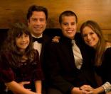 John Travolta, Kelly Preston et leurs enfants Jett et Ella 