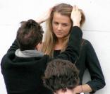 La très belle Daniela Hantuchova lors d'un shooting à Barcelone, en Espagne, le 11 novembre 2009.