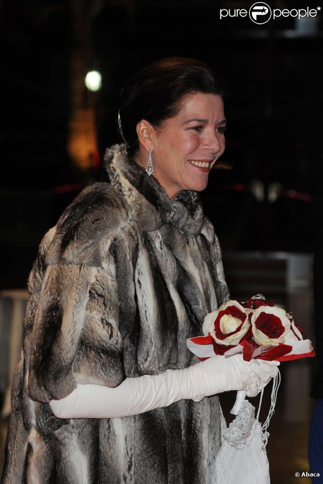 Caroline et Albert de Monaco lors des festivités du soir de la Fête nationale du 19 novembre 2009 à Monaco