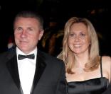 L'athlète Sergej Bubka et sa femme lors des festivités du soir de la Fête nationale du 19 novembre 2009 à Monaco