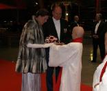 Caroline et Albert de Monaco lors des festivités du soir de la Fête nationale du 19 novembre 2009 à Monaco