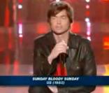 Cédric O'heix interprète  Sunday bloody sunday  de U2, sur le plateau de Nouvelle Star en 2008.