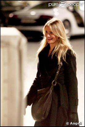 Cameron Diaz sur le tournage de  Knight and Day  de James Mangold, à Salzbourg, en Autriche, le 23 novembre 2009.