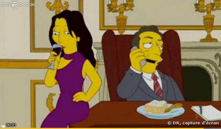 Carla Bruni et Nicolas Sarkozy dans les Simpson