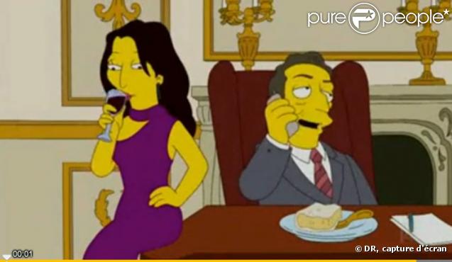 Carla Bruni et Nicolas Sarkozy dans les Simpson