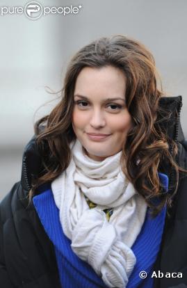 Leighton Meester sur le set du tournage