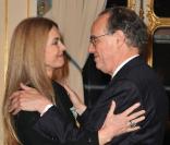 Cyrielle Clair et Frédéric Mitterrand au Ministère de la Culture.