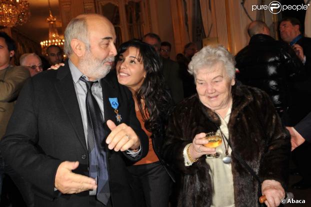 Gérard Jugnot, sa maman, et Saïda Jawad au Ministère de la Culture.