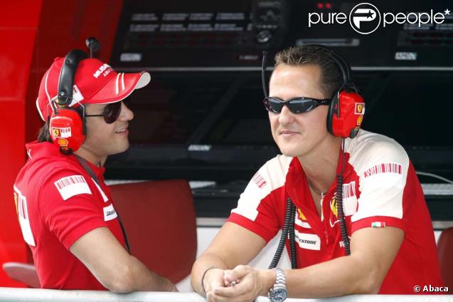 Michael Schumacher et Felipe Massa.