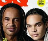 Joakim et Yannick Noah en couverture de  GQ , novembre 2009.