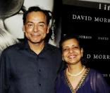 Shashi et Ravi Ruia, les milliardaires indiens, lors de la soirée au Nikki Beach Restaurant organisée par le joaillier David Morris à Saint-Barthélémy le 31 décembre 2009