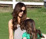 Kate Beckinsale en famille, dans un parc de Los Angeles, le 2 janvier 2010