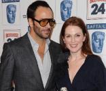 Julianne Moore avait choisi son ami Tom Ford pour être son chevalier servant lors de la 16e BAFTA/LA's Tea Party, au Bervely Hills Hotel, le 16 janvier 2010